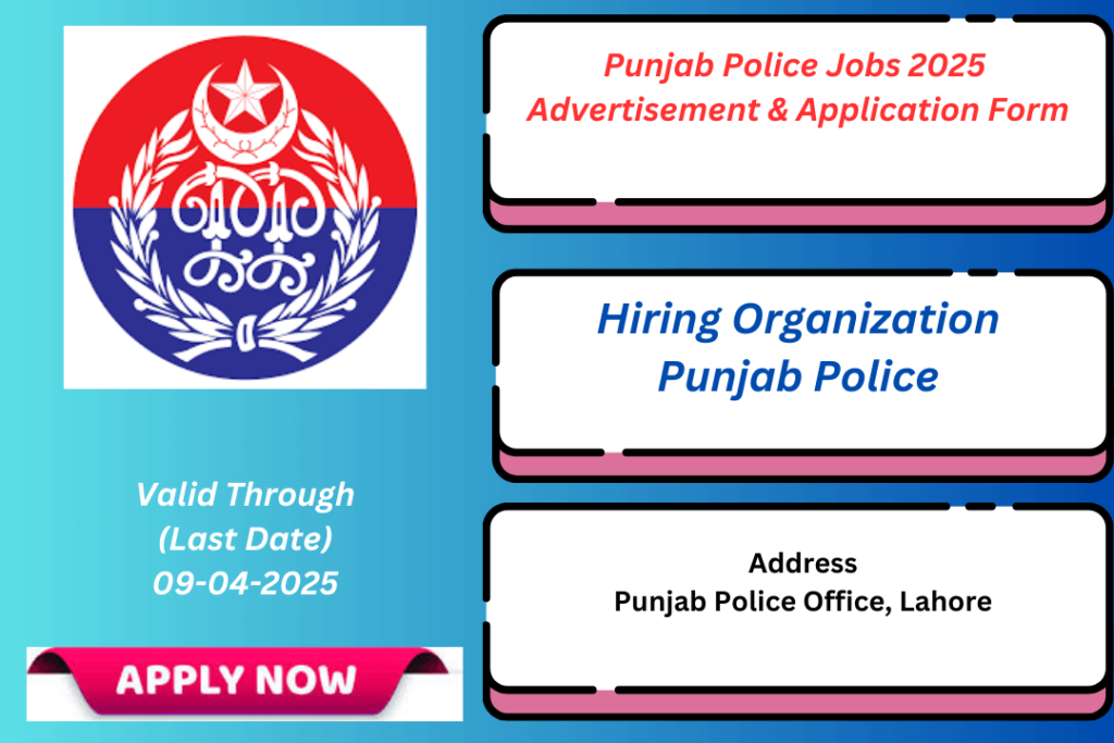 Punjab Police Jobs 2025 Advertisement & Application Form