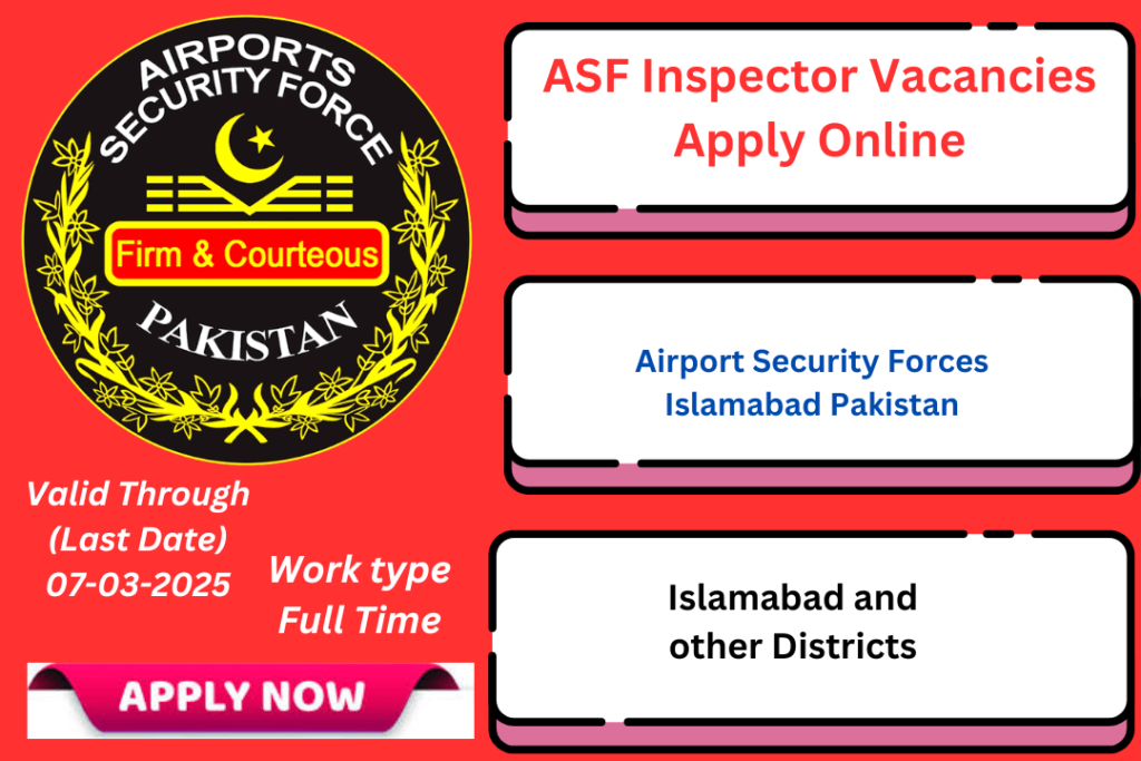 ASF Inspector Vacancies Apply Online