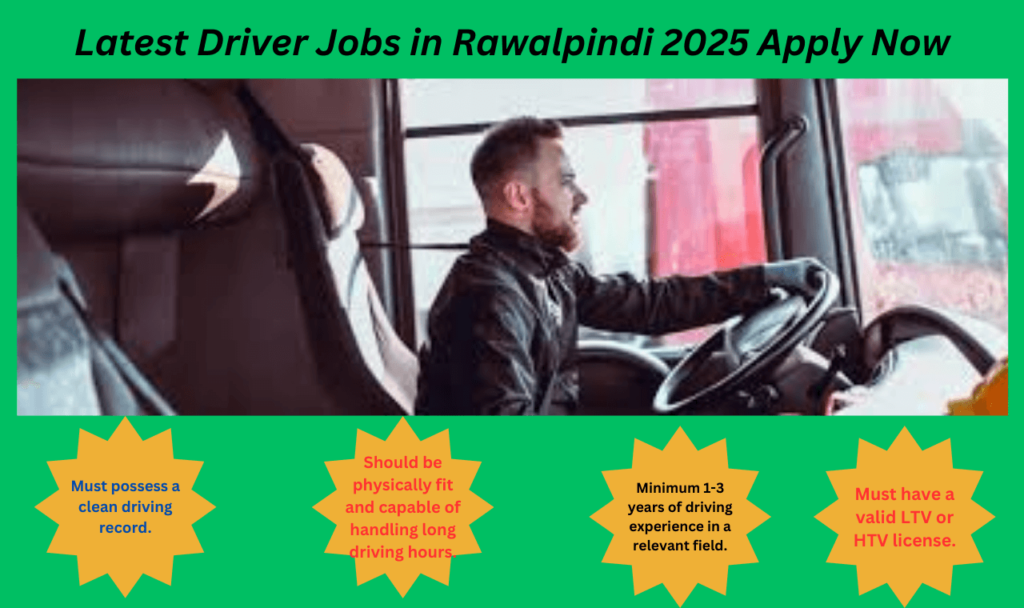 Latest Driver Jobs in Rawalpindi 2025 Apply Now