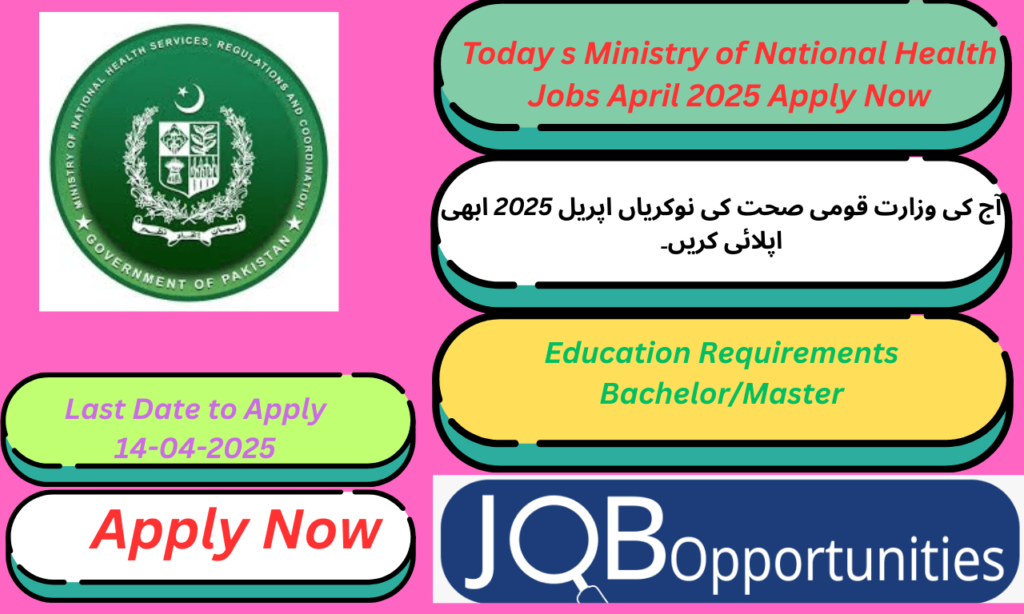Today s Ministry of National Health Jobs April 2025 Apply Now