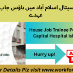 House Job Trainee Positions At Capital Hospital Islamabad - Fresh MBBS Graduates Training Opportunity 2025